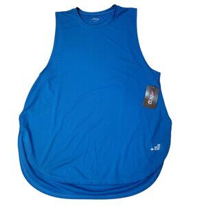BCG Tank Top Turbo Side Slit Shirt L Blue Lemonade Workout Gym NWT